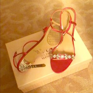 Brand new Badly Mishka sandals never worn hot pink